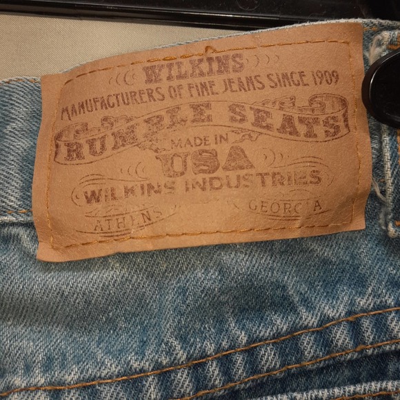 Vtg Wilkins Rumble Seats Light wash Western Rodeo Embroidered Rope & stars Jeans - Picture 5 of 11